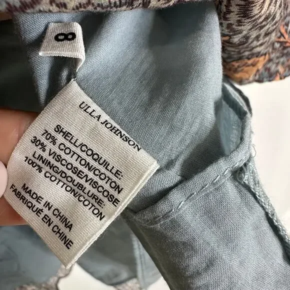 Ulla Johnson Tyra Dress in Aegean Size 8 - Picture 4 of 9